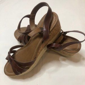 Franco Sarto Cork  Wedge Espadrilles Size 8.5